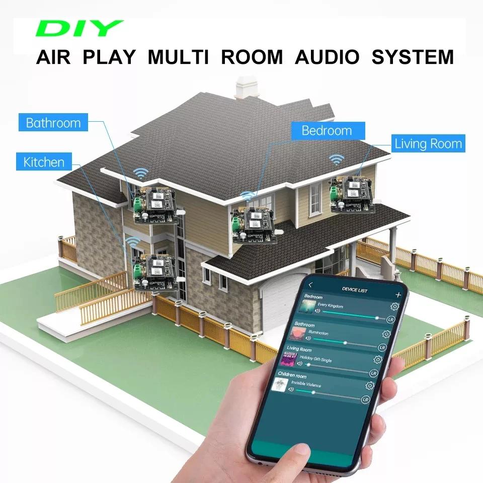 D10 WiFi et Bluetooth 5.0 Module de réception Audio Bluetooth sortie analogique I2S carte de sortie 