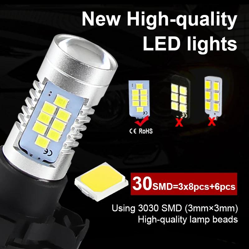 Ampoules LED PY24W 5200s, 2 pièces, jaune ambre, pour BMW série 3 4 5 X3 E70 X5 X6 Z4, clignotants a