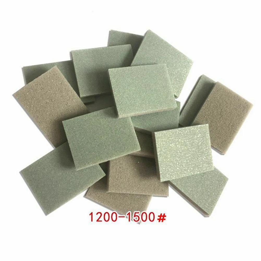 20 pièces éponge bloc de ponçage humide sec meulage papier de verre 300-400 500-600 800-1000 1200-15