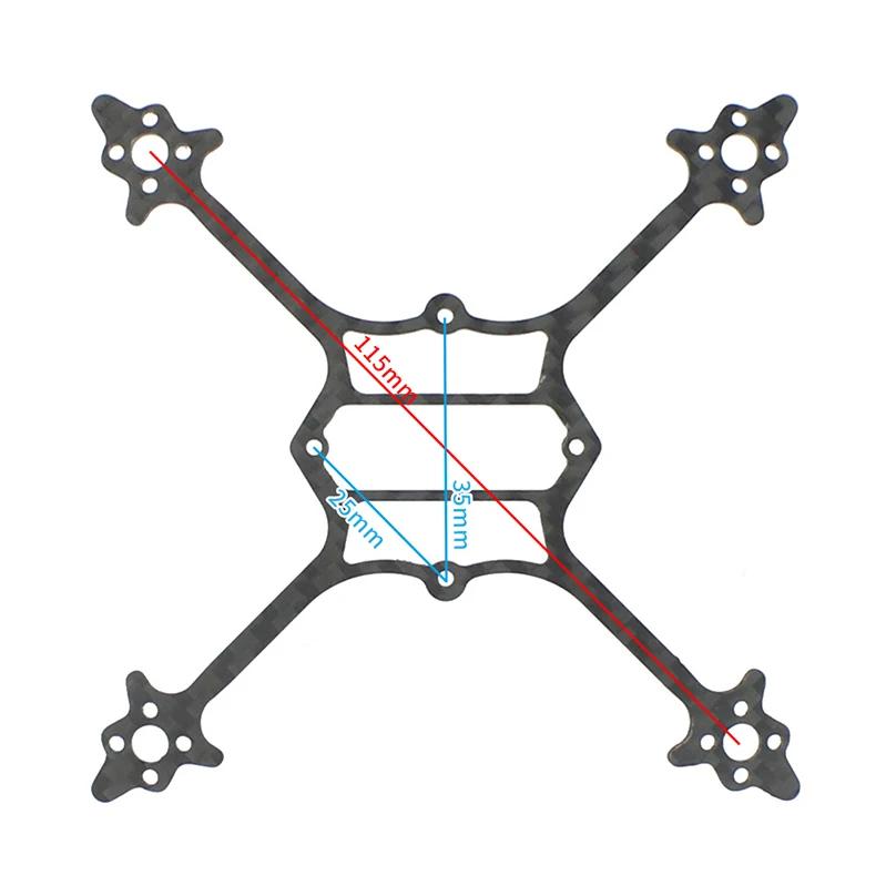 Plaque inférieure d'empattement de 115mm en Fiber de carbone 3K pour Happymodel Crux3 Quadcopter FPV