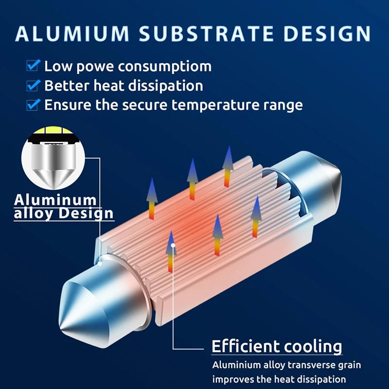 Ampoules LED C5W C10W, feston 31mm 36mm 39mm 41mm canbus, lumière de plaque d'immatriculation de voi