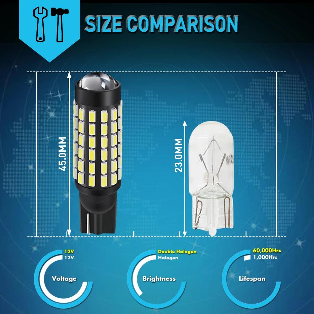 2x haute puissance T10 194 920 912 921 168 LED Canbus extrême lumineux 78 SMD 3014 puce ampoules voi