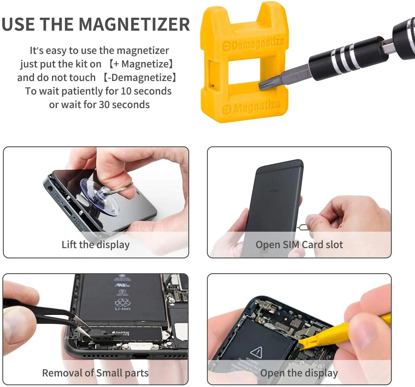 Kit de réparation d'ordinateur, Kit de tournevis magnétique pour ordinateur portable 122 en 1, jeu d