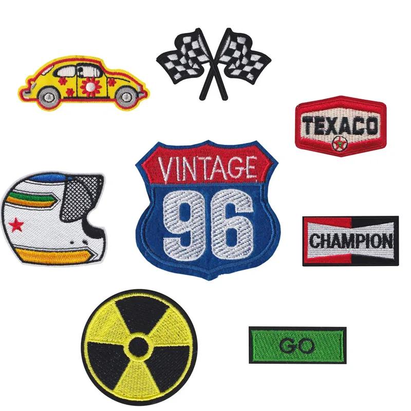 Style Punk voiture course casque Locomotive Badge Patch brodé fer patchs pour vêtements bricolage en