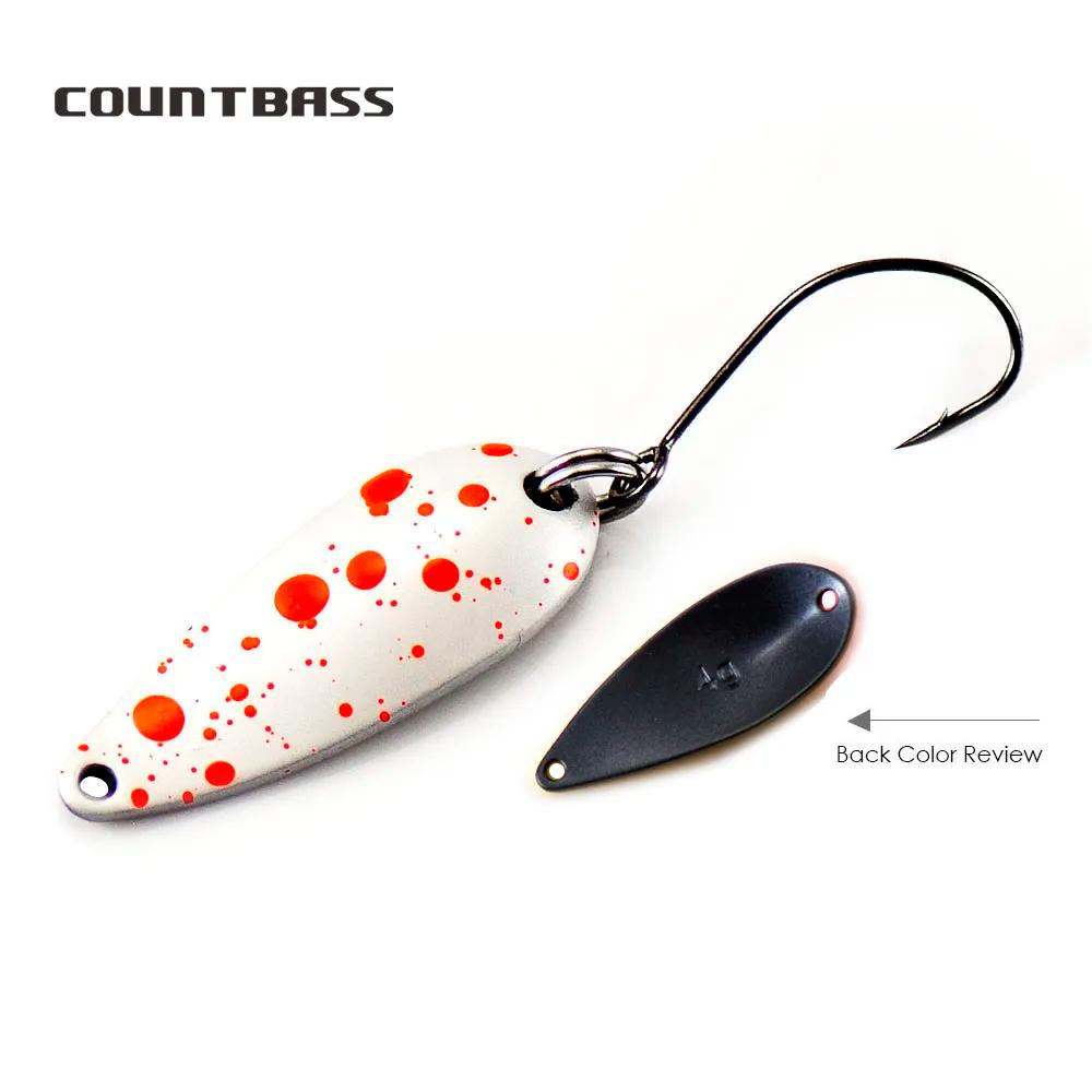 COUNTBASS – cuillères à truite, taille 2.4g et 4g, leurres de pêche, appâts métalliques pour saumon,