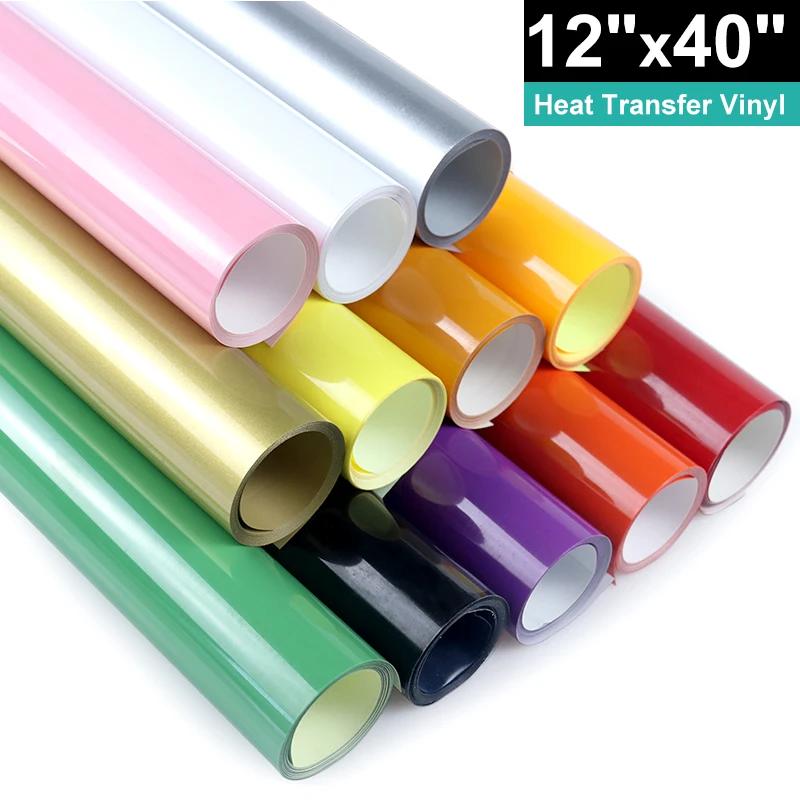 1 rouleau 12 "x 40"/30.5 cm x 20/100/150 cm mat Pu transfert de chaleur vinyle Films décoratifs moti