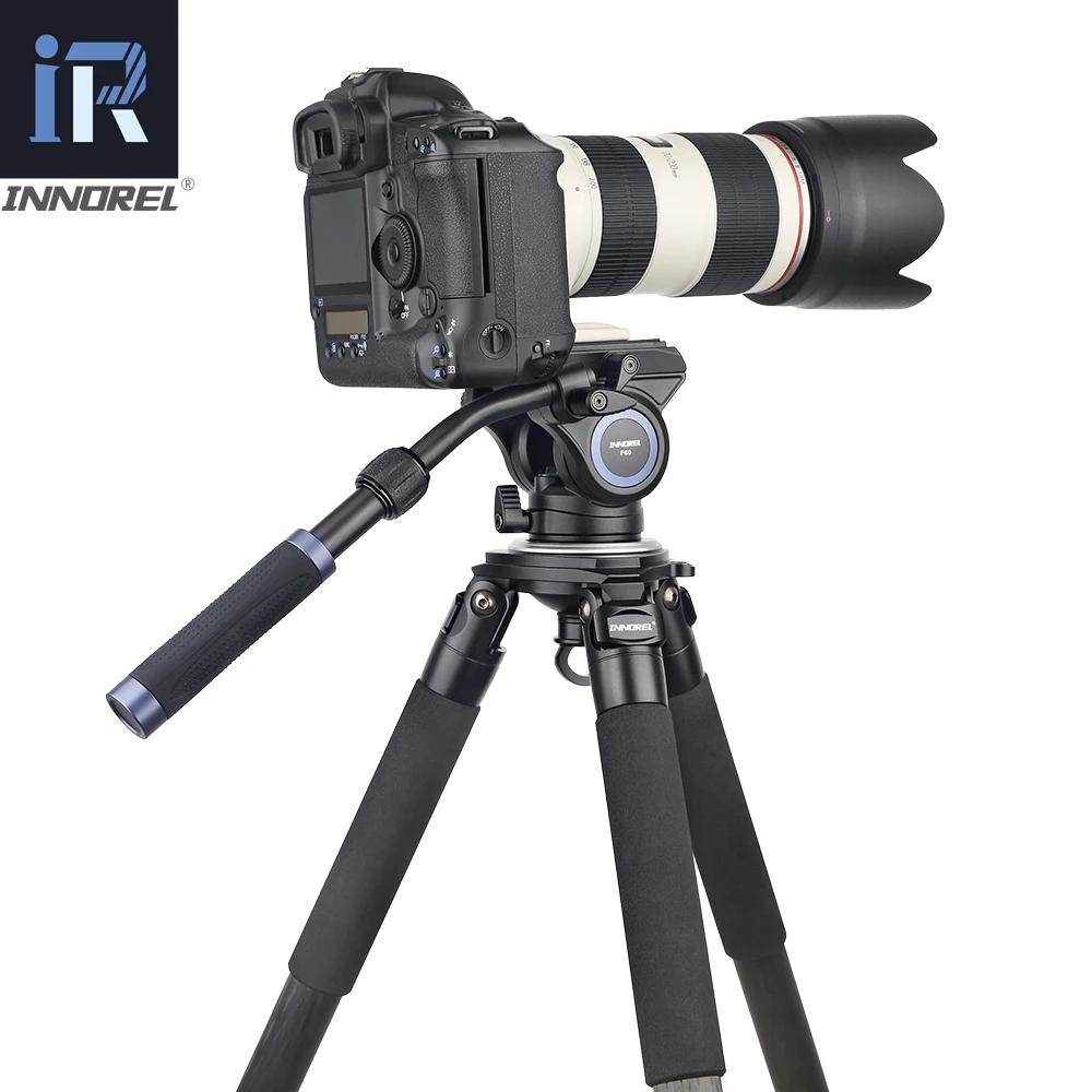 INNOREL – tête panoramique hydraulique F60/F80, fluide vidéo, plaque Q.R pour montage de caméras/cam