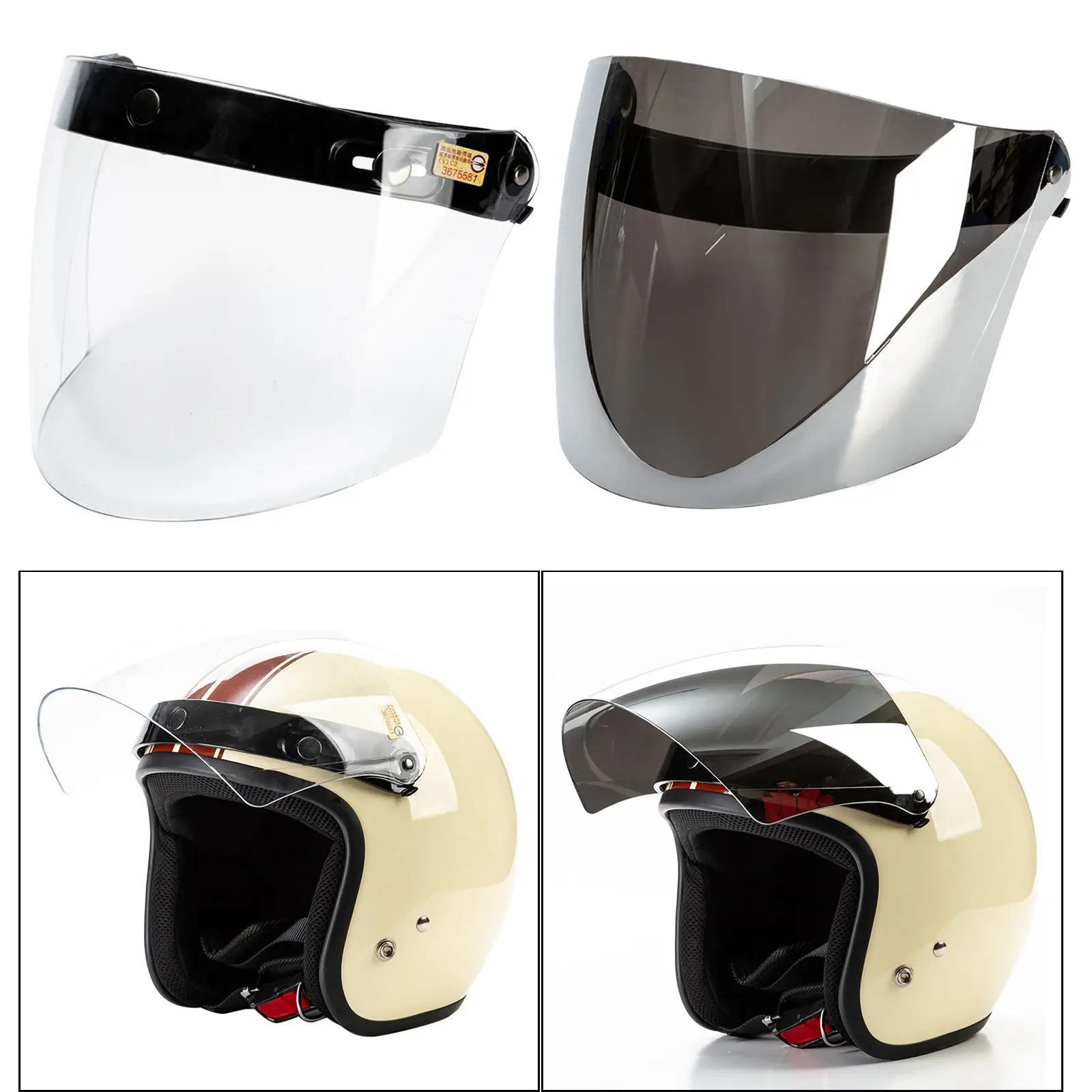 Pare-vent rétro ouvert à 3 boutons-pression, visière de casque, lentille de protection contre le ven