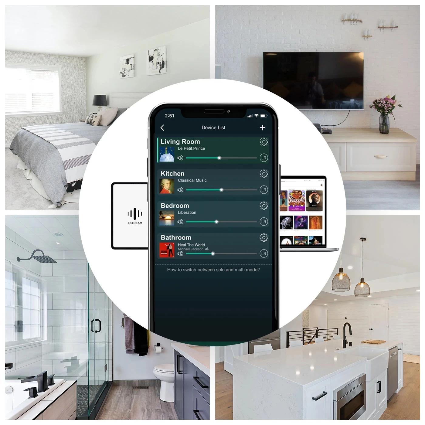Arylic-Préamplificateur S50 Pro + WiFi et AptX HD, avec ESS Sabre Dac AKM ADC Multiroom Airplay Tida