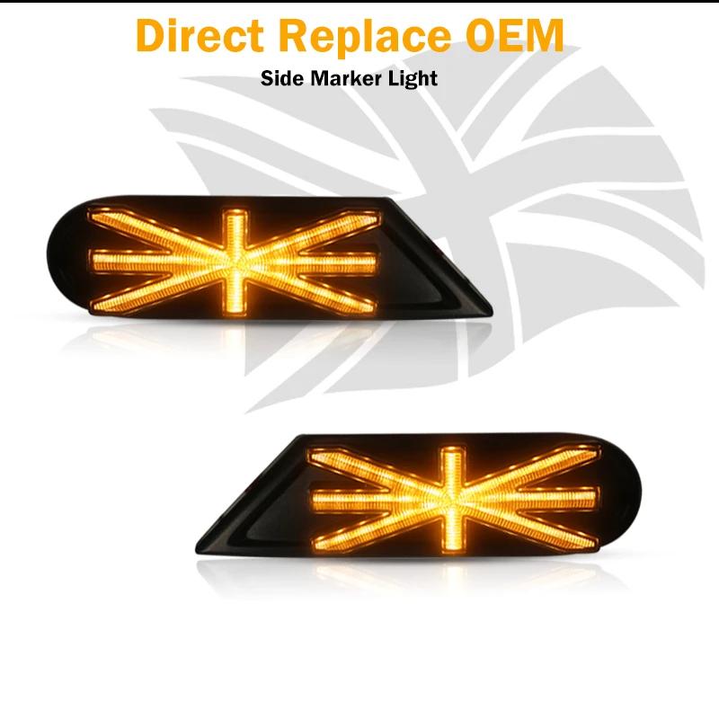 2 pièces clignotant coulant dynamique LED feu de position latéral répéteur latéral lampe panneau lam