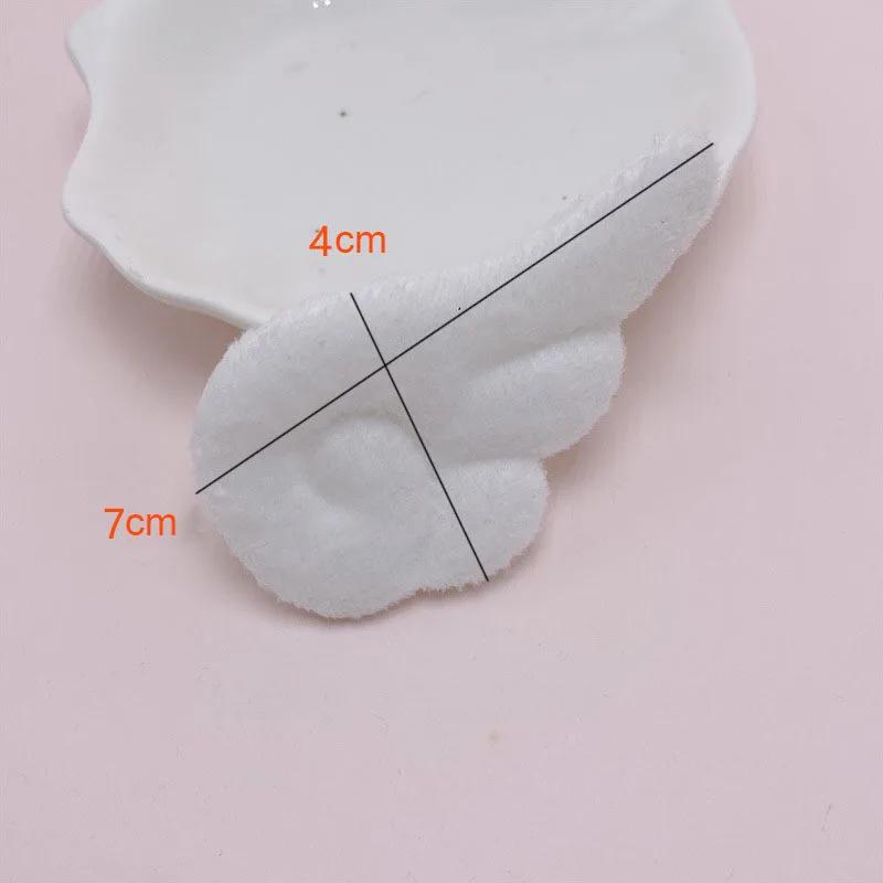 7*4Cm 40 pièces/lot peluche feutre aile d'ange rembourré Appliques pour bricolage enfants pince à ch