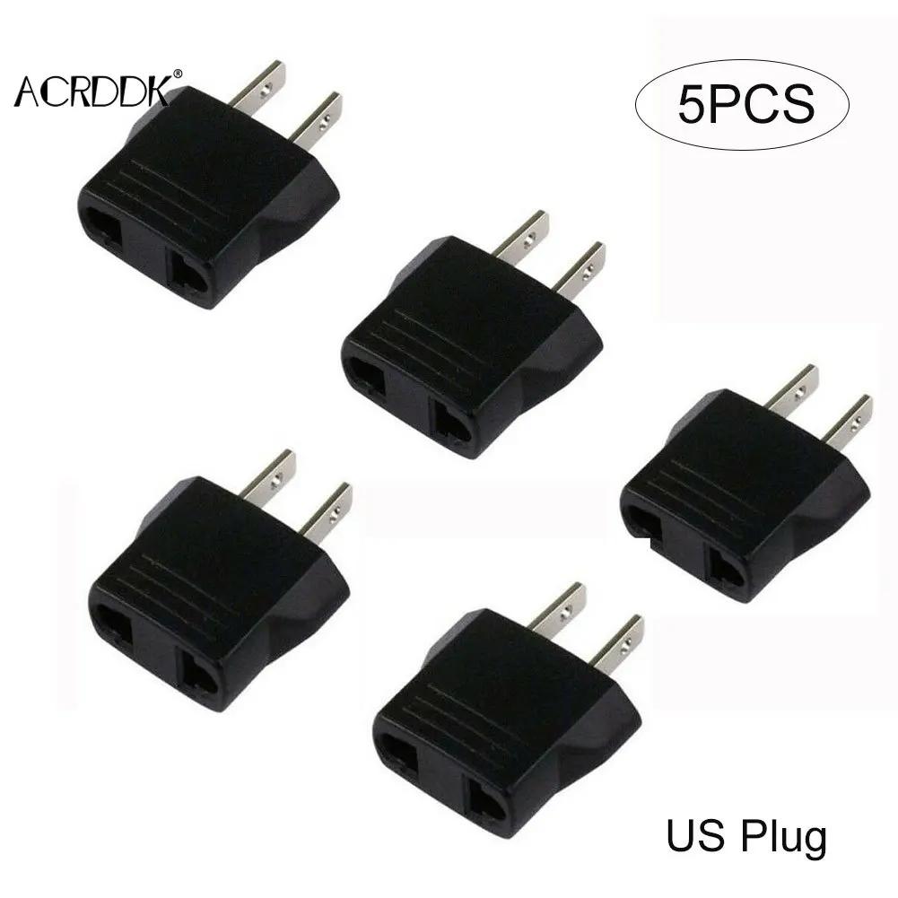 Adaptateur de Conversion 110V à 220V, 5 pièces, prises ue/US, adaptateur de voyage, convertisseur po