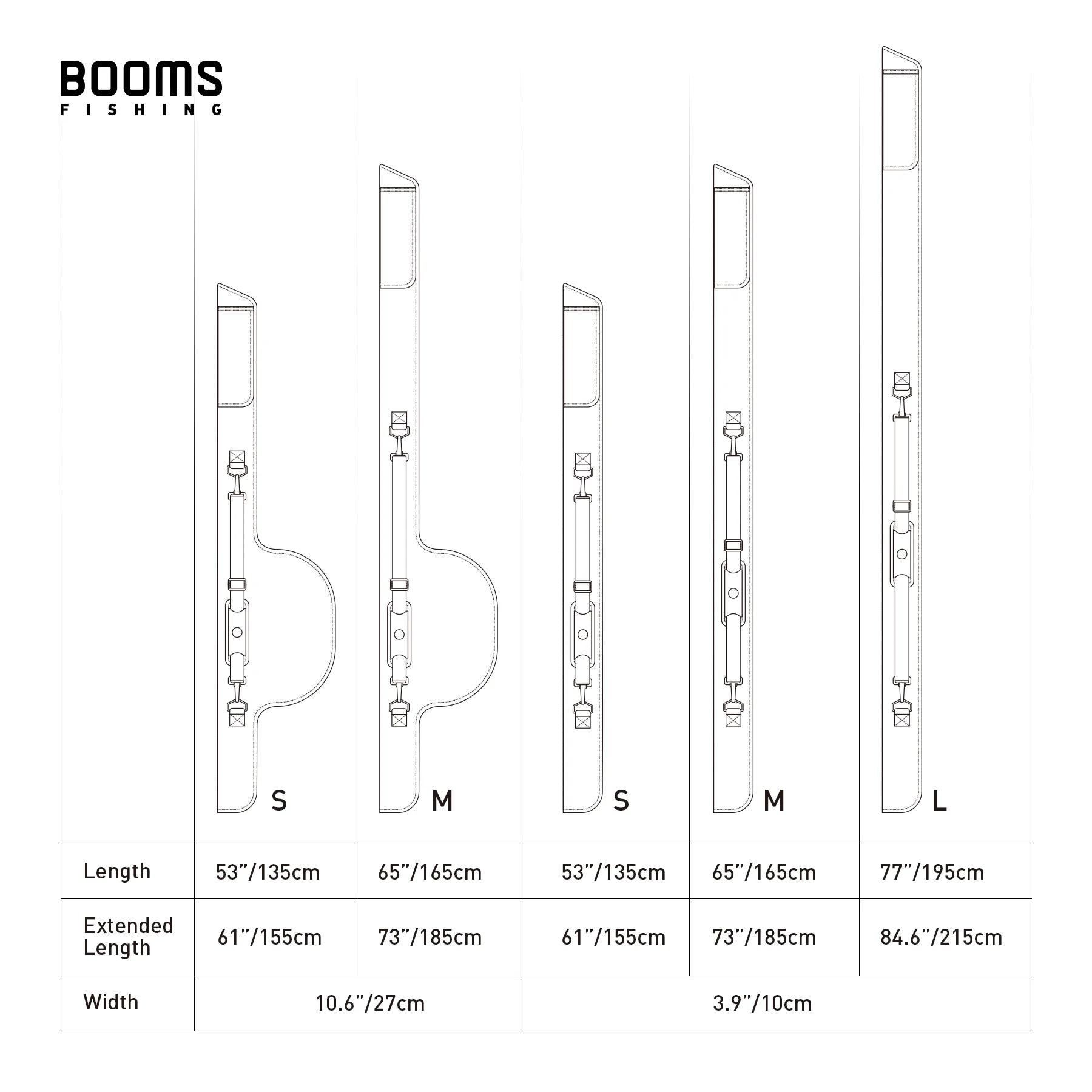Booms-Sac de pêche PB4, mallette de rangement pour poteau en nylon 135 cm à 185 cm, pliable, applica