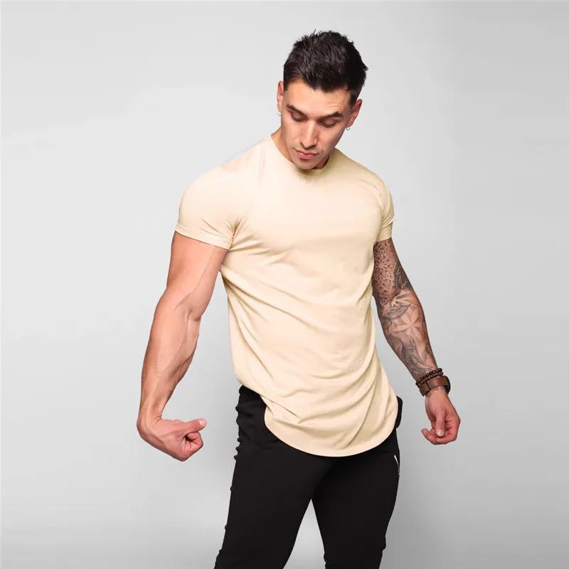 Nouveaux hommes T-shirt à manches courtes à séchage rapide T-shirt de course homme fitness entraînem