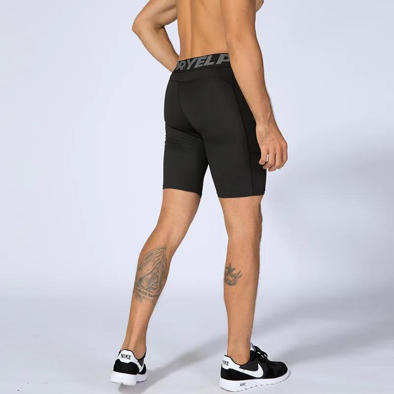 Collants de course courts à Compression pour hommes, séchage rapide, Leggings de Sport, Fitness, sou