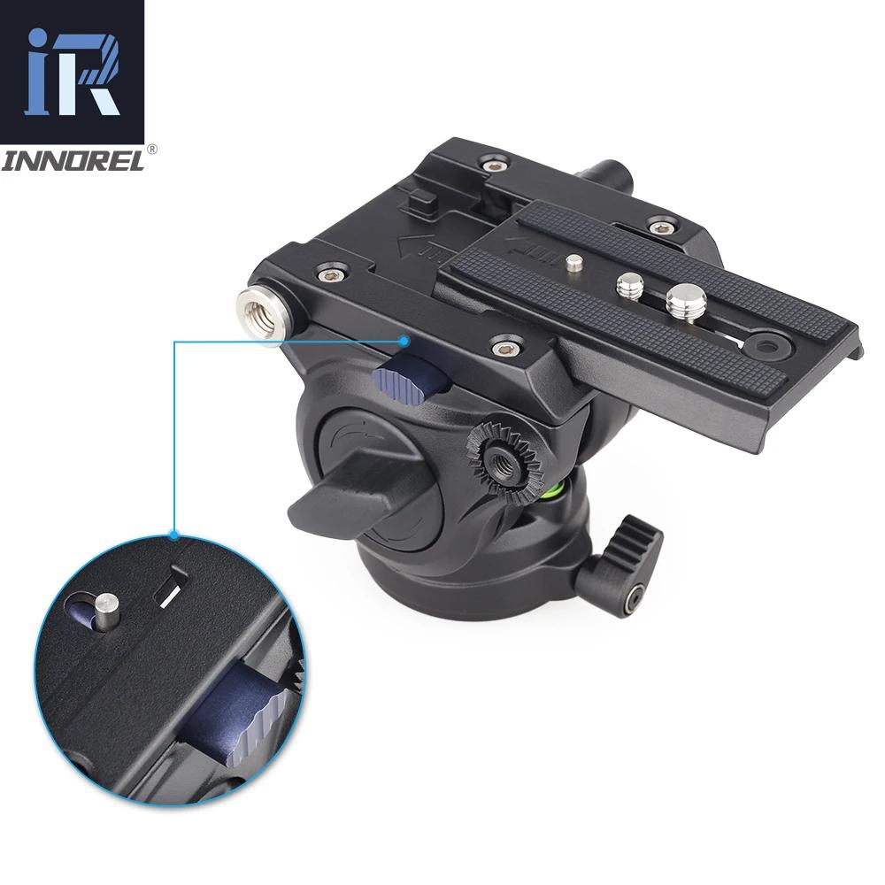 INNOREL – tête panoramique hydraulique F60/F80, fluide vidéo, plaque Q.R pour montage de caméras/cam