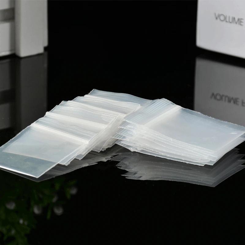 TETP 100 pièces 20 fils Mini sacs en plastique transparents à fermeture éclair petits bijoux accesso