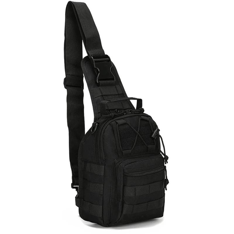 Sac à bandoulière tactique Oxford étanche 800D, petit sac de poitrine, sac à dos de sport de plein a