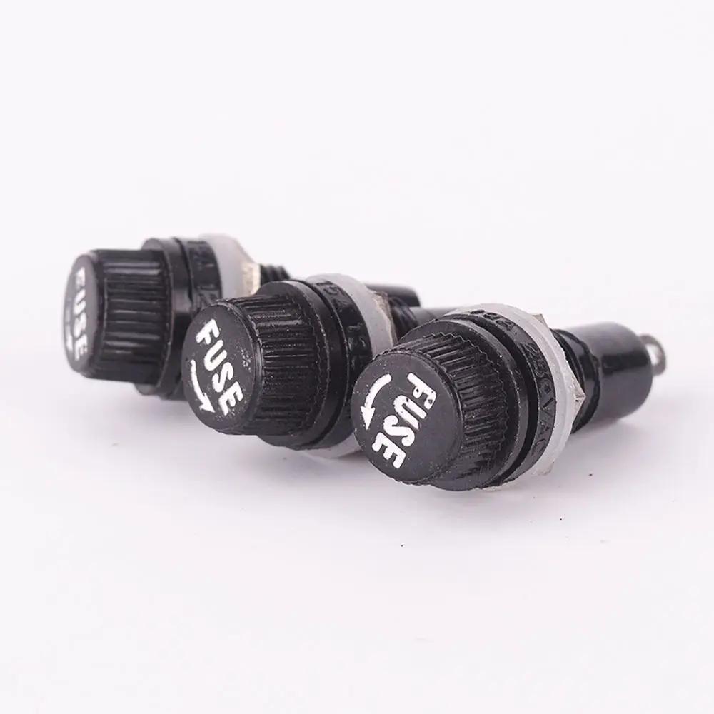 10 pièces 5*20mm porte-fusibles en verre noir tube d'assurance prise porte-fusible pour 5*20 assuran