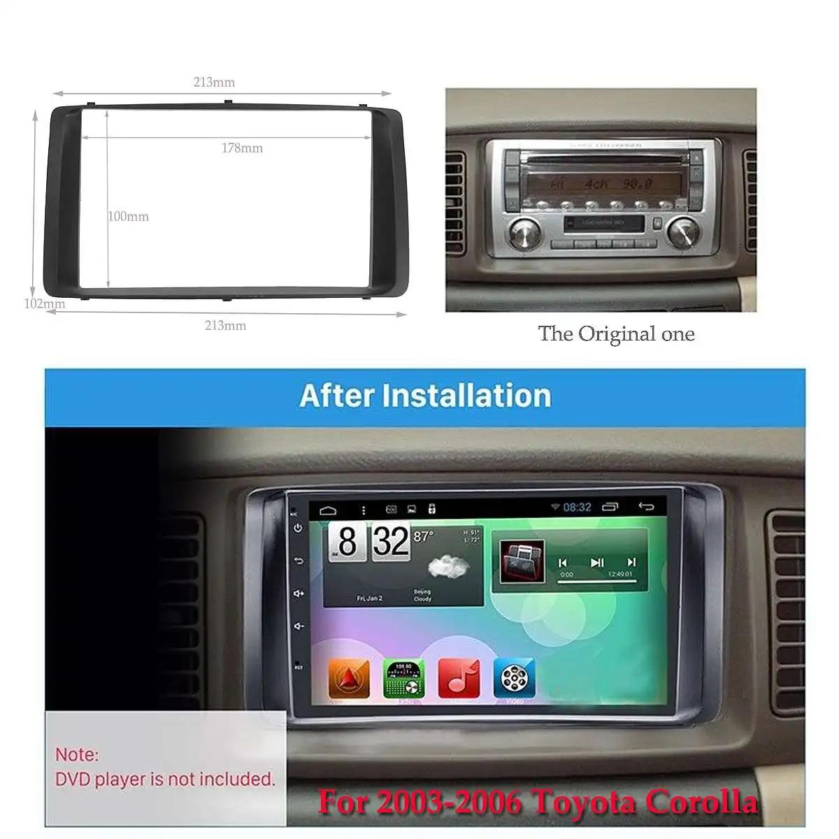 Pour Toyota Corolla 2003 2004 2005 2006 2 Din voiture stéréo Radio Audio tableau de bord DVD CD Fasc