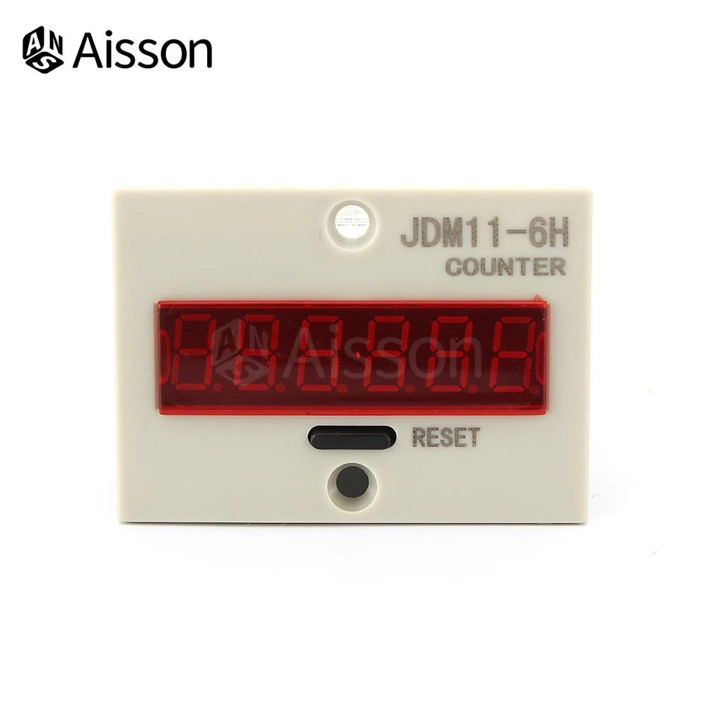 Compteur numérique électronique à 6 chiffres, affichage AC100-240V DC 12-24V 36V, compte de poinçon 