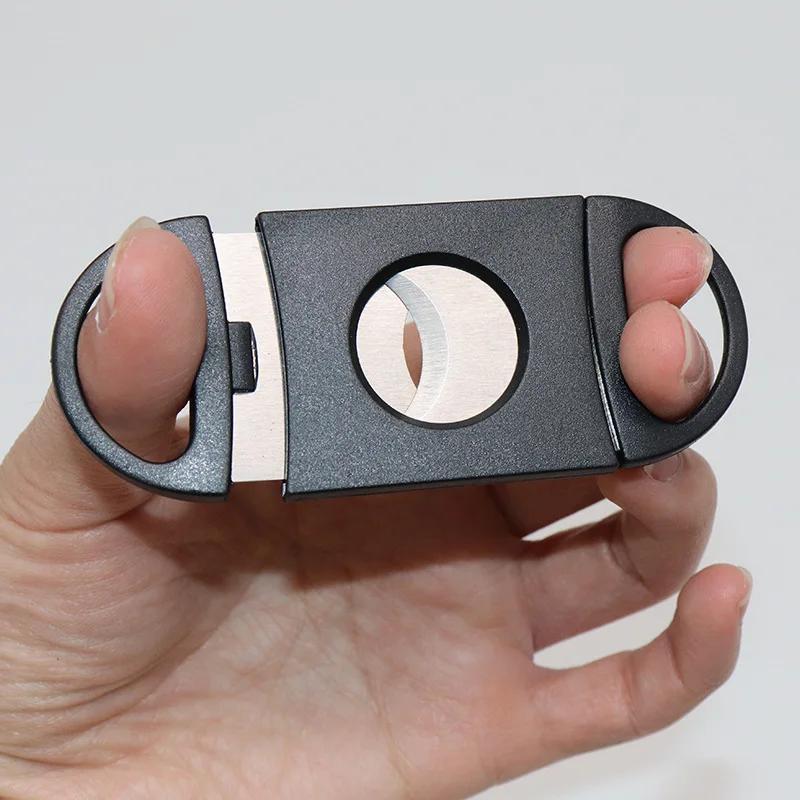 VISION AR Cutter de poche en acier inoxydable, double lame Zigamen, accessoires de coupe pour fumer,