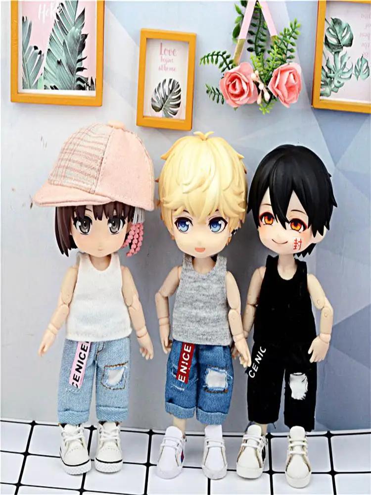 Nouveau gilet de poupée de couleur unie, vêtements T-shirt pour ob11, obitsu11, Molly, 1/12bjd, vête