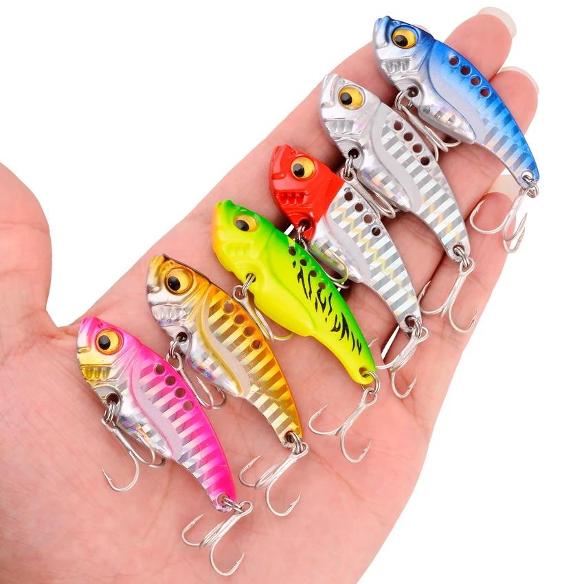 9 pièces hiver métal VIB Spinner cuillère leurre de pêche 3g 7g 10g 15g 20g gabarits Vibration appât