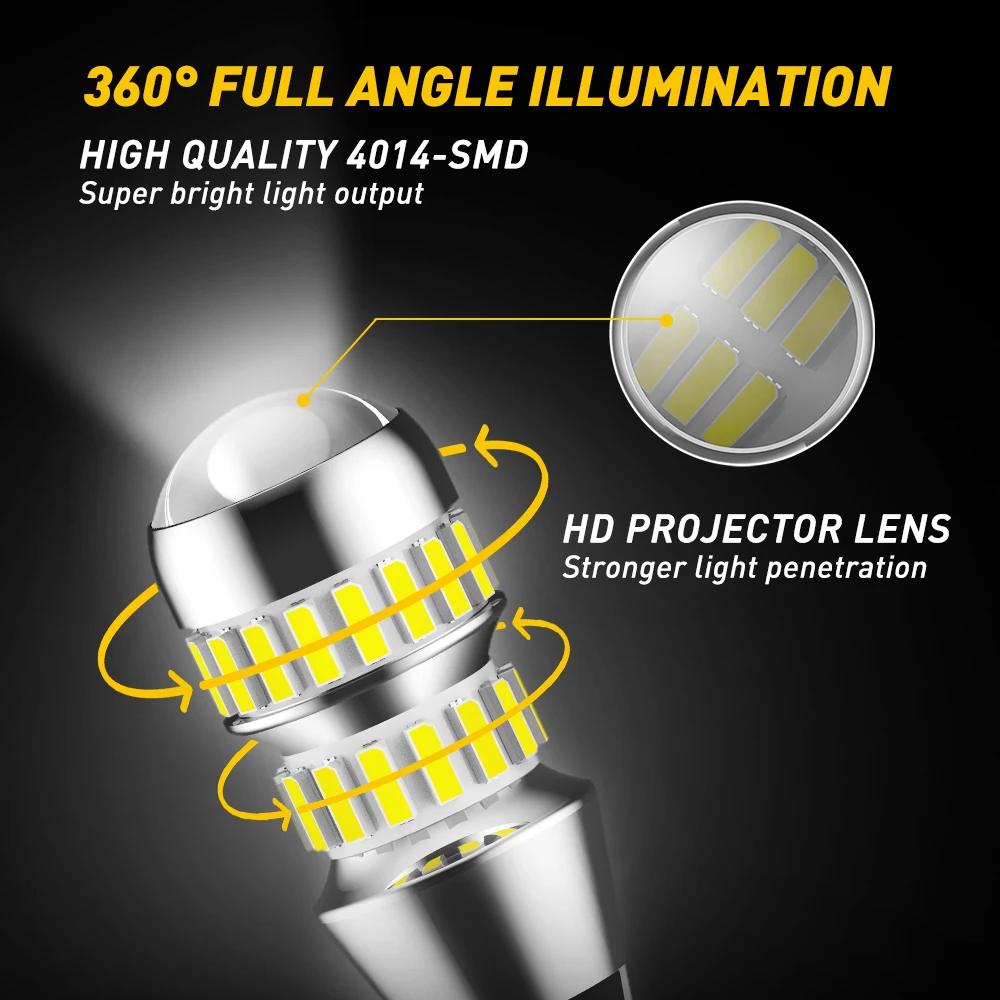 AUXITO 2000LM W16W LED Super lumineux T15 LED feux de recul sans erreur pour Audi A4 B8 Mercedes Ben