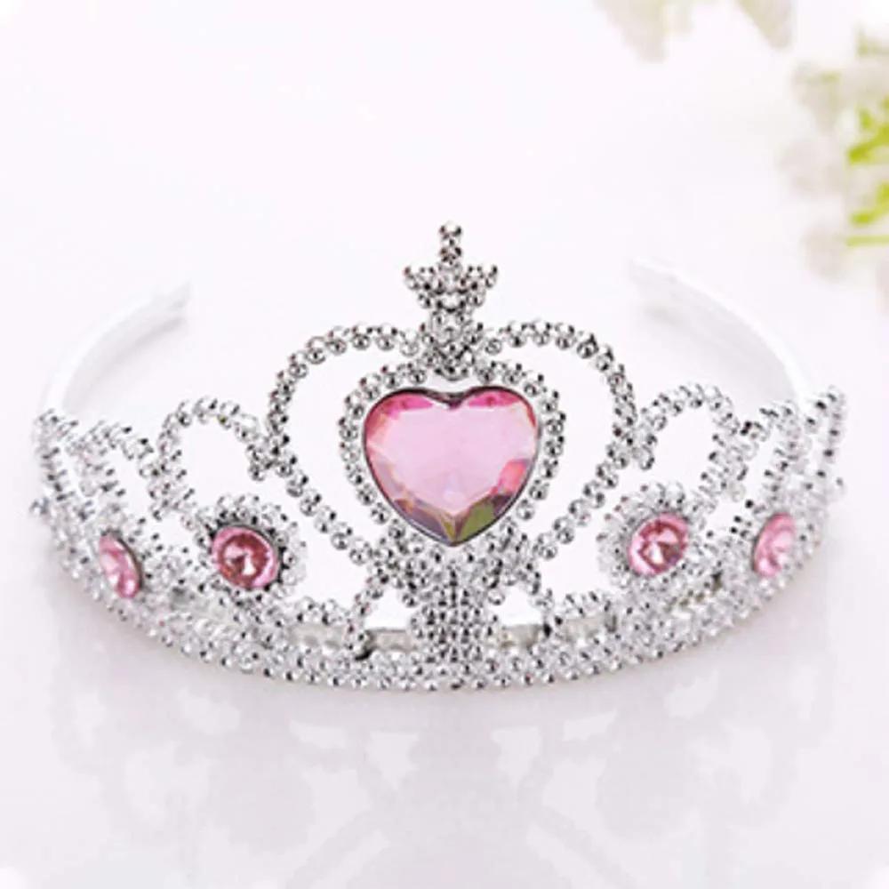 Accessoires de princesse Elsa, ensemble de déguisement pour petites filles, Costume de couronne Elsa