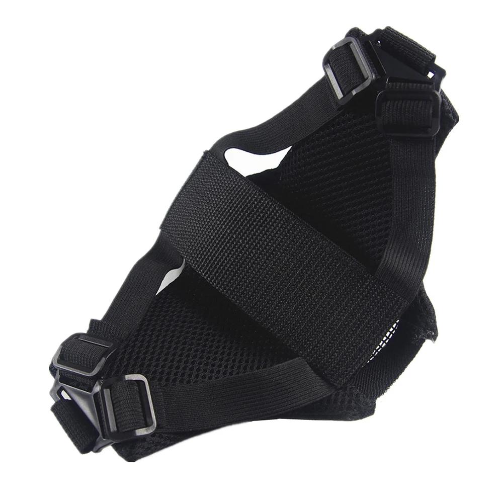 Masque tactique demi-visage Airsoft pliable en maille métallique, Double ruban réglable CS Wargame c