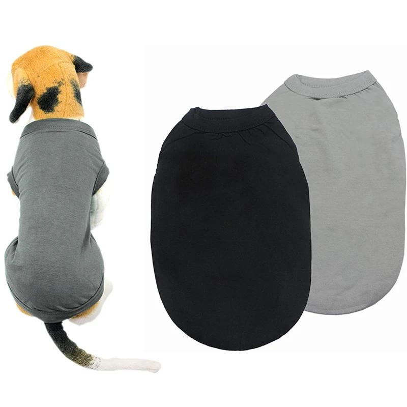 XS-3XL chien vierge t-shirt été coton chien gilet chemise pour petits moyens grands chiens Yorkie Pi