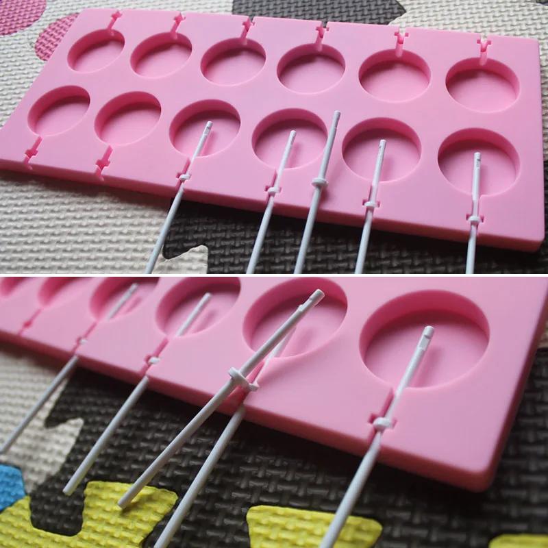Moule à sucette en silicone de forme ronde pour enfants, outils de cuisson bricolage pour enfants, c