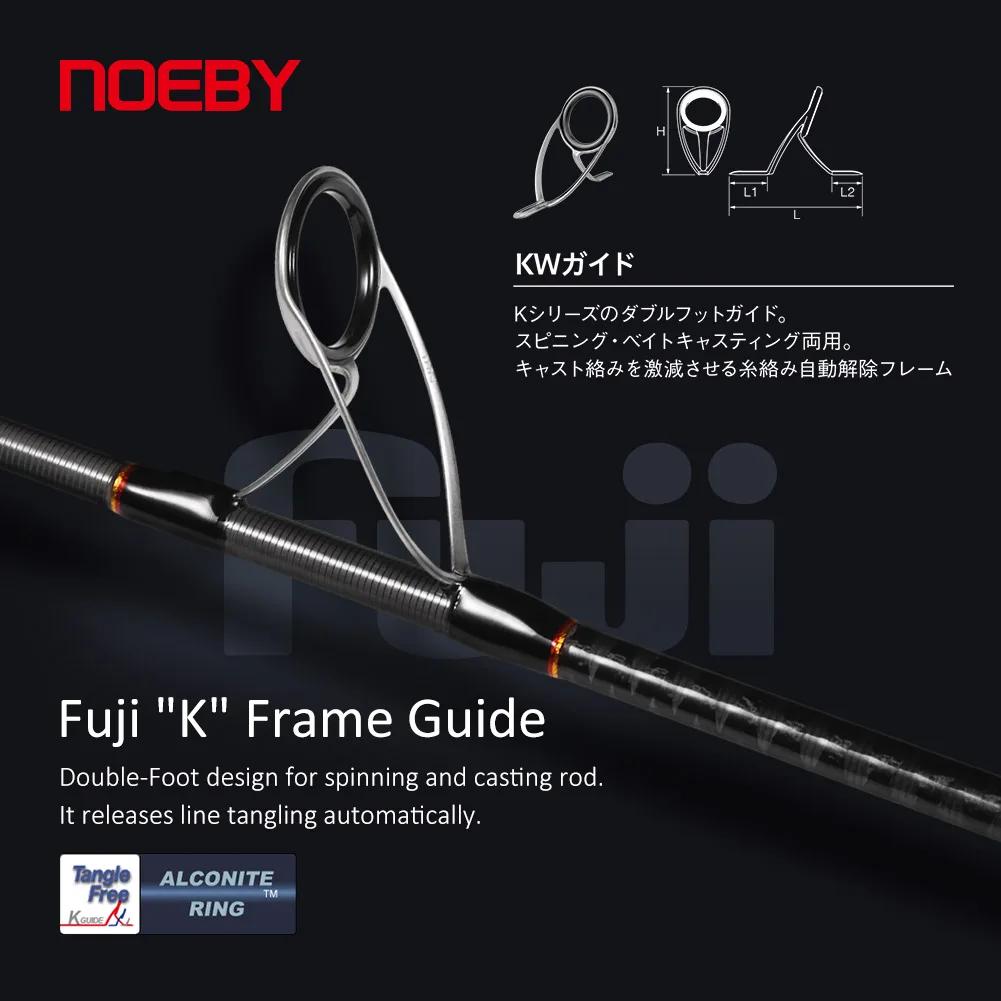 Canne à pêche NOEBY Shore Jigging 2.49m 2.75m 2.9m avec guides Fuji et porte-moulinet, canne spinnin