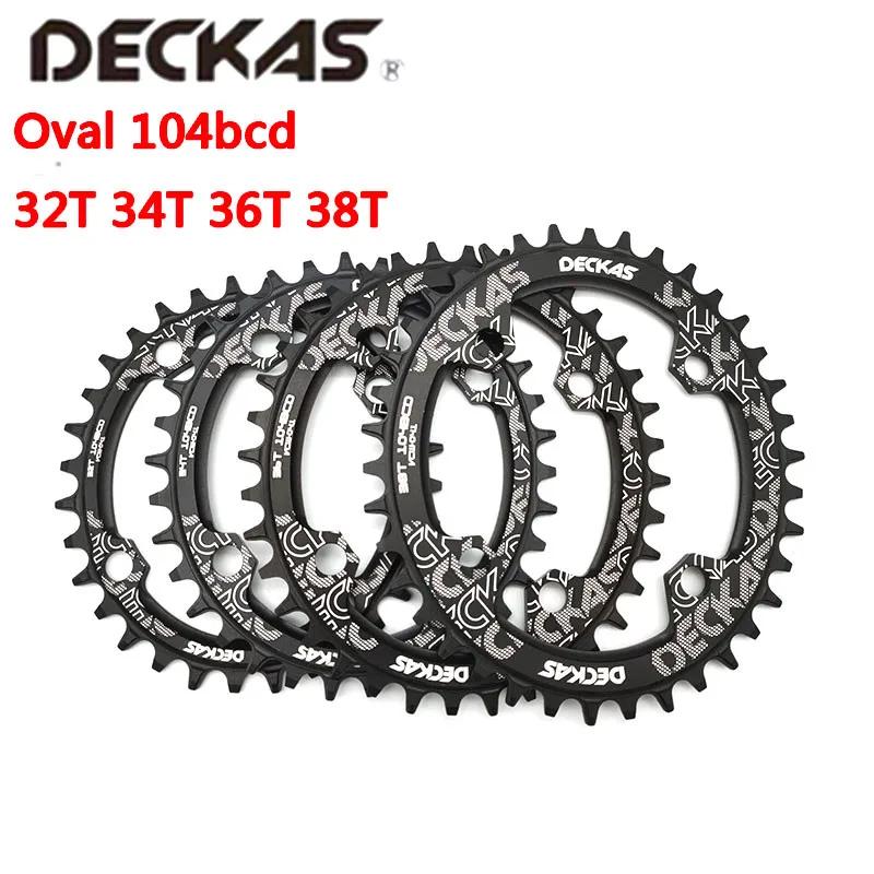 Deckas 104BCD ovale rond étroit large plateau vtt vélo de montagne 32T 34T 36T 38T couronne pédalier