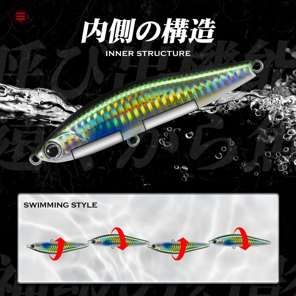 Hunthouse crayon coulant leurre de pêche 70mm/13.5g 95mm/24g pêche à la traîne Stickbaits Wobblers a