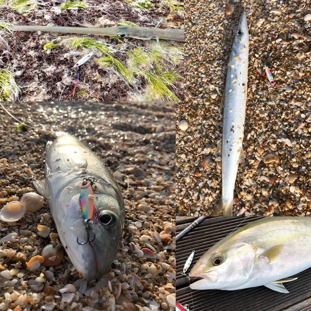 FSTK-Micro leurre métallique pour la pêche en eau salée, 3/7/10/15g, appât Éldur avec hameçons