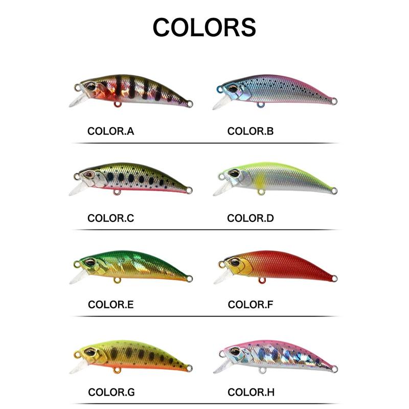 2023 chaud 50Mm 5G Mini coulant méné leurres de pêche Jerkbaits Peche appât artificiel Wobbler leurr