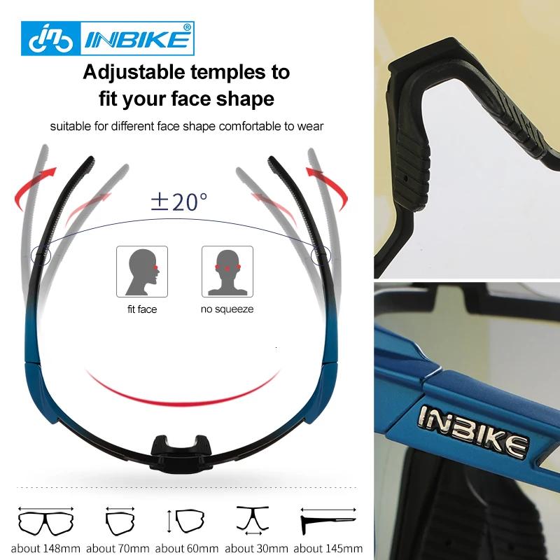 INBIKE-Lunettes de soleil de cyclisme photochromiques pour hommes, lunettes de vélo de route profess