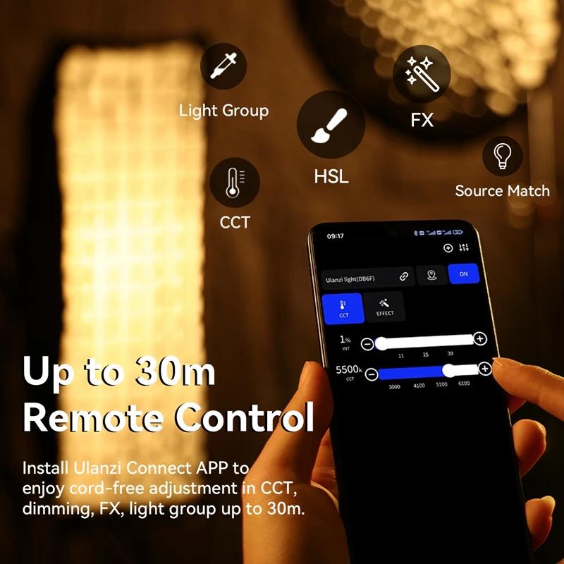 Ulanzi VL-200Bi 200W V-Mount COB Light sans fil Andrea Control 2700K-6500K Video Light for Skit Vide
