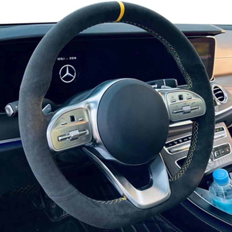 Juste de volant de voiture en daim tressé, accessoires de voiture, Mercedes-Benz Classe S W222 GLC C