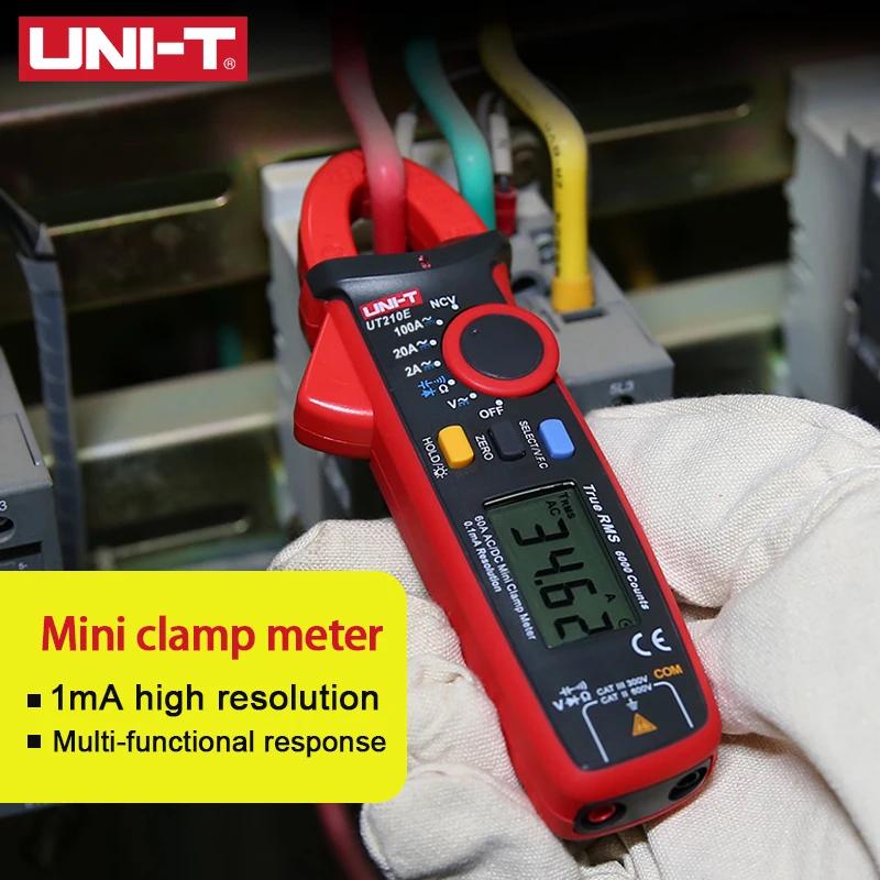 Uni-t-Pince numérique True RMS, UT210E, UT210A, B, C, D, E, AC, DC, Courant, Tension, Plage automati