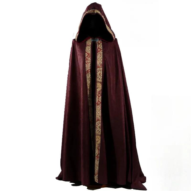 Cape à capuche gothique Vintage pour hommes et femmes, manteau d'halloween, Vampire, diable, magicie