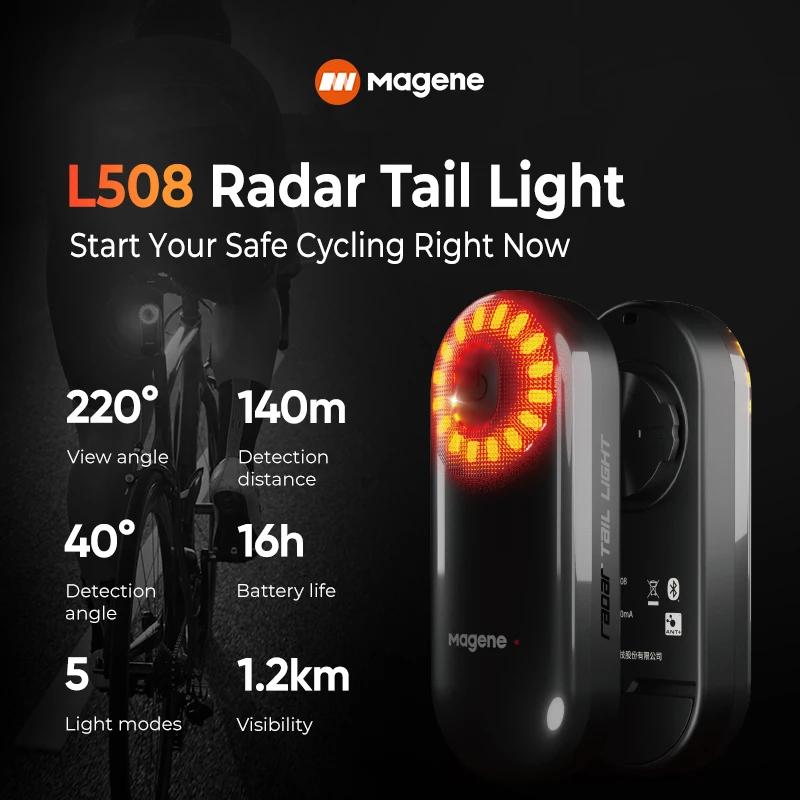 Magene Radar feu arrière de vélo L508 lampe de détection de frein arrière de vélo tige de selle char