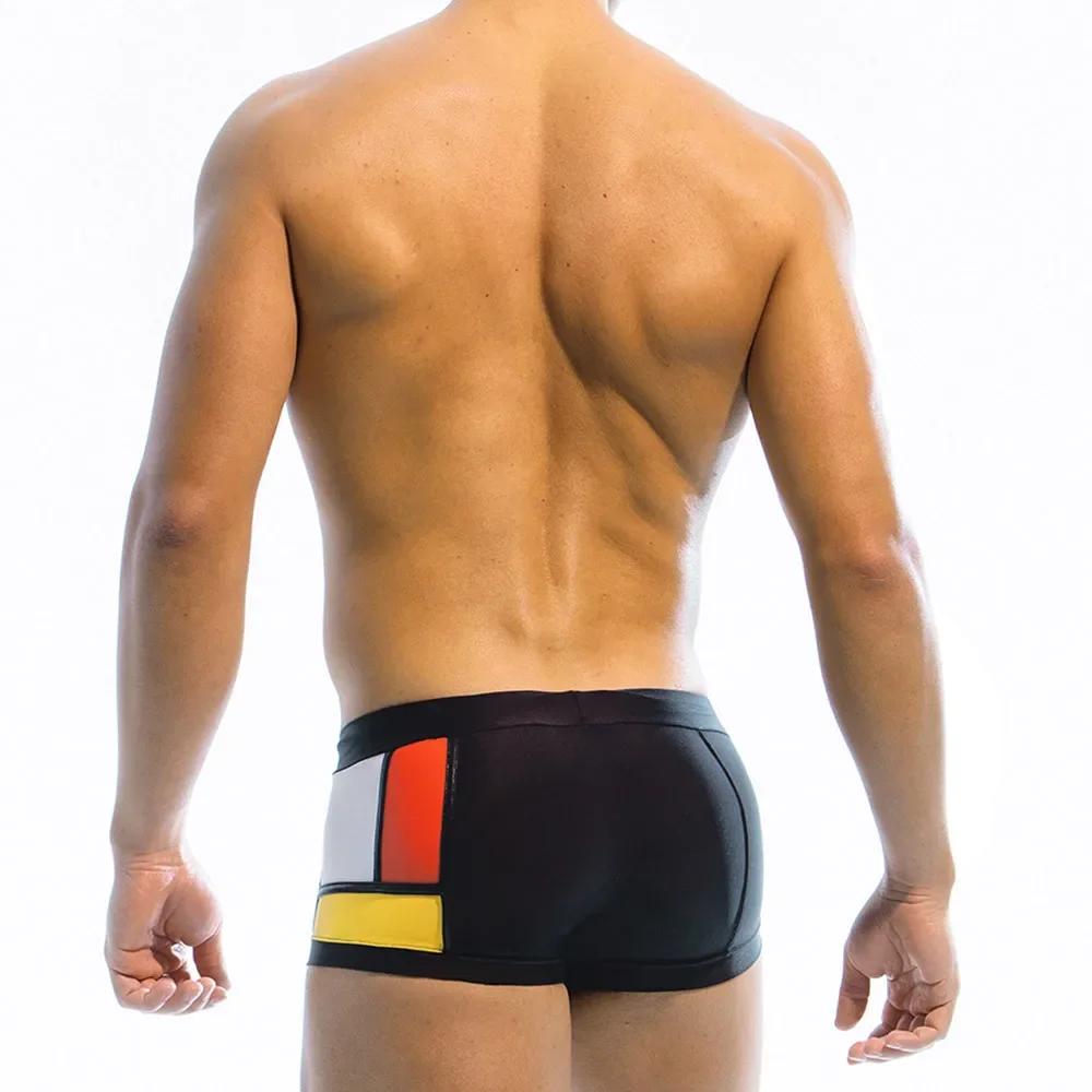 Maillots de bain pour hommes, slip de bain, Boxer, bloc de couleurs, short de Surf, short à jambes c
