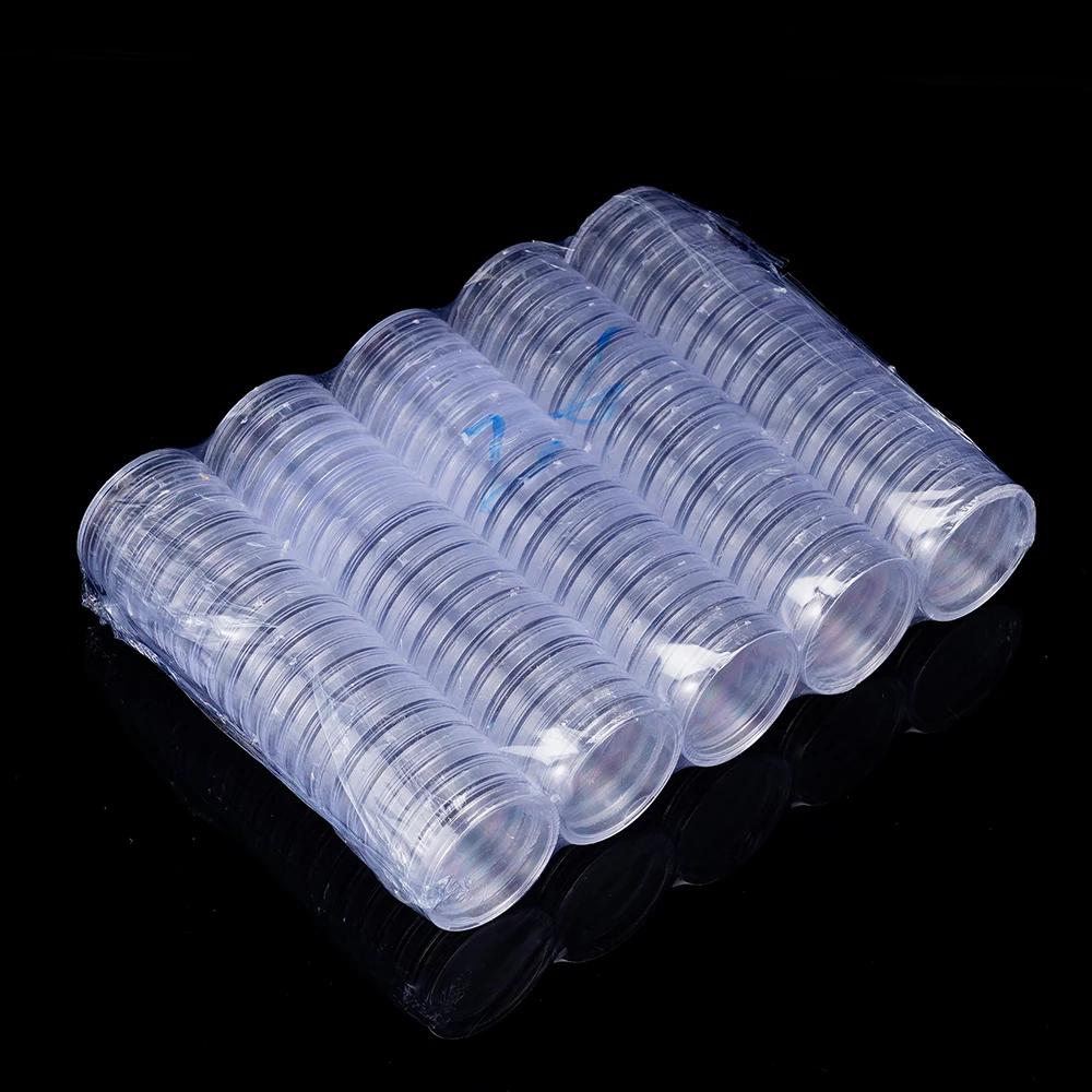 10/25/50/100 pièces 19-33mm étuis à monnaie transparents support boîte de collecte de pièces de monn