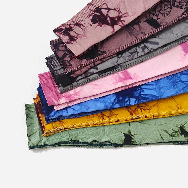 WAREBALL nouveau cravate colorant pantalons de Yoga Leggings de gymnastique femmes sans couture tail