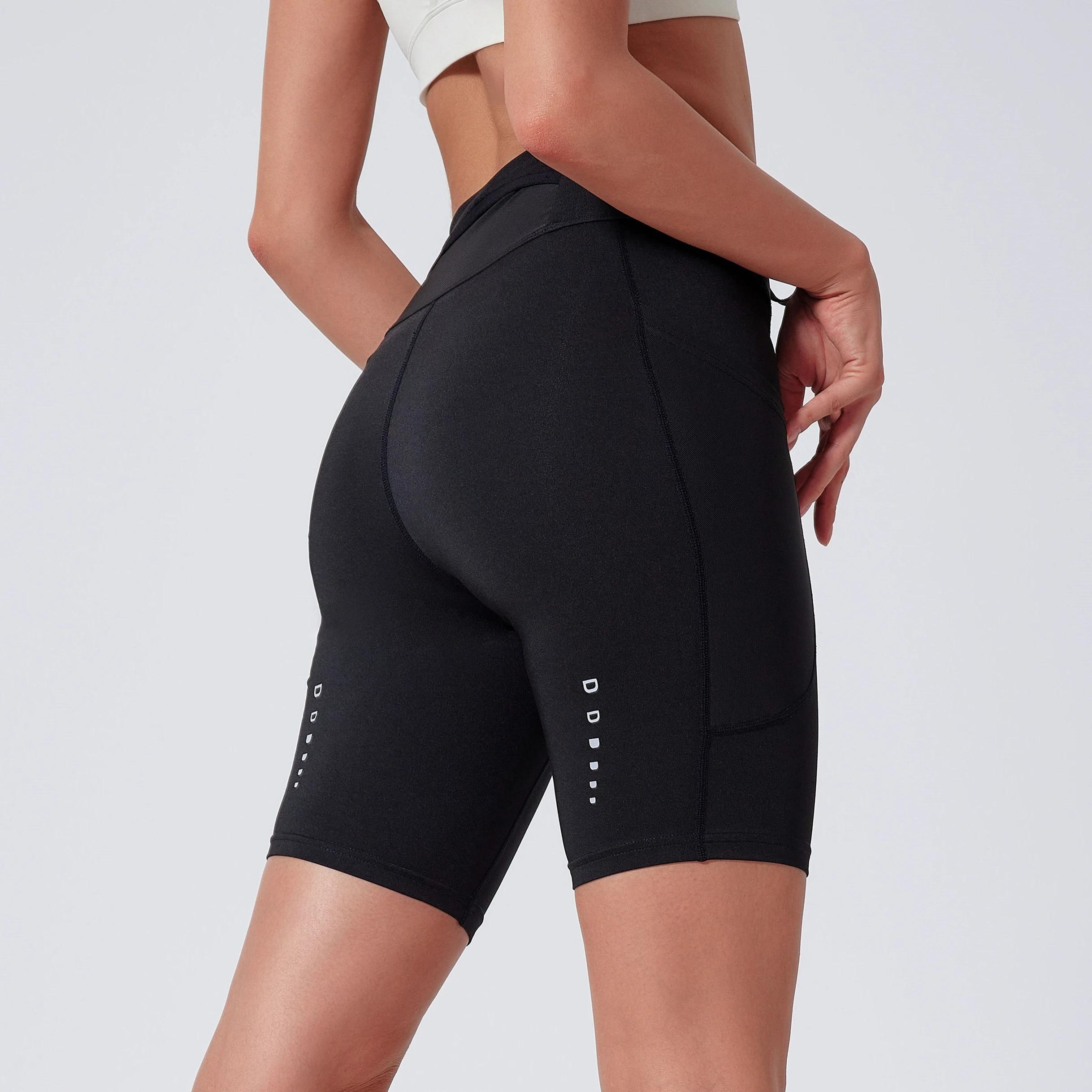 Short de course pour hommes et femmes, poches, demi-pantalon de Sport de plein air, collants élastiq