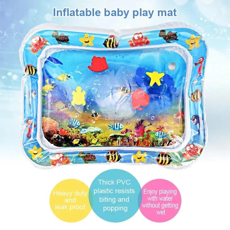 Tapis de jeu d'eau pour bébé, jouets pour le ventre, coussin gonflable, développement de l'éducation