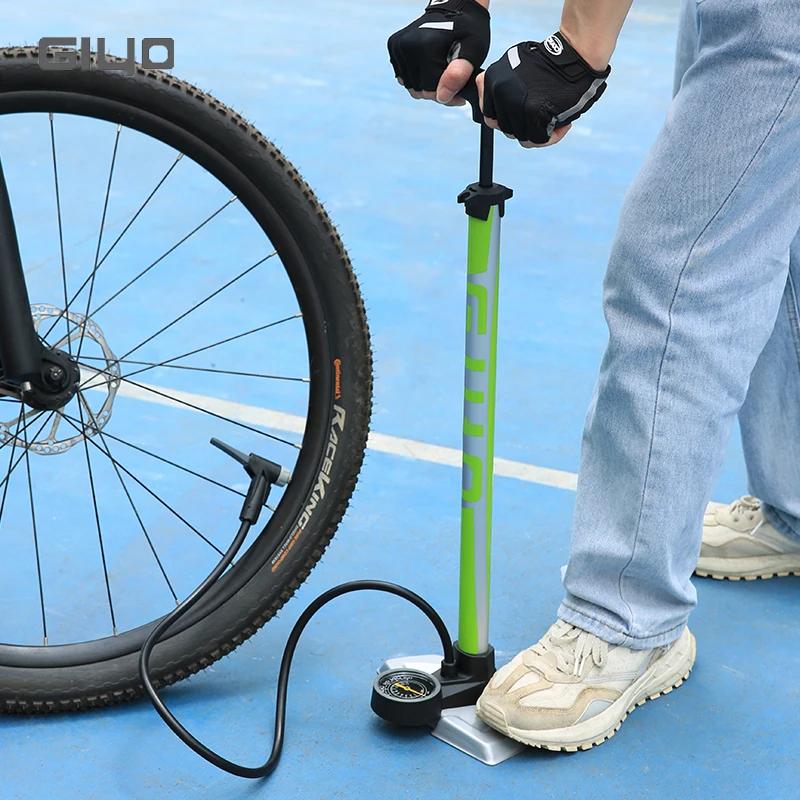 Pompe à pied GIYO 160 psi pour vélo, gonflage efficace, compatible valves Presta et Schrader, avec g